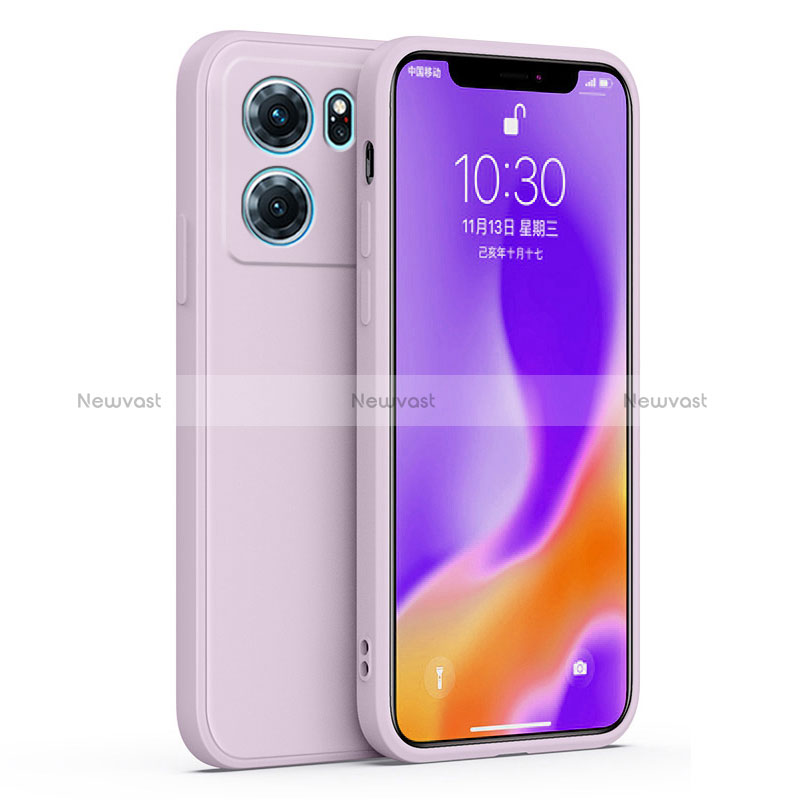 Ultra-thin Silicone Gel Soft Case 360 Degrees Cover S02 for Oppo K10 5G Clove Purple