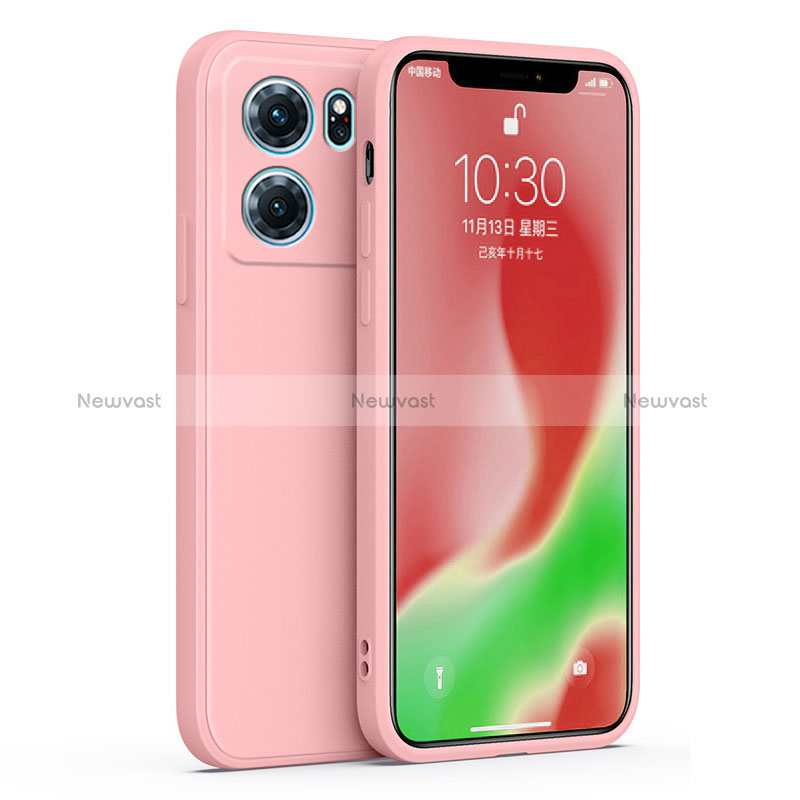 Ultra-thin Silicone Gel Soft Case 360 Degrees Cover S02 for Oppo K10 5G Pink