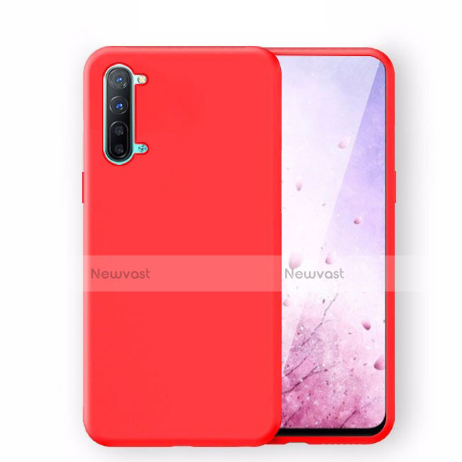 Ultra-thin Silicone Gel Soft Case 360 Degrees Cover S02 for Oppo K7 5G Red