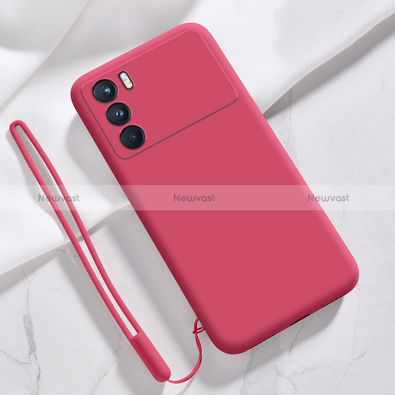 Ultra-thin Silicone Gel Soft Case 360 Degrees Cover S02 for Oppo K9 Pro 5G Red