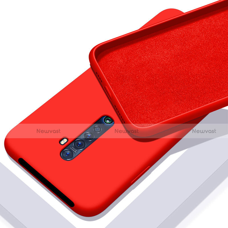 Ultra-thin Silicone Gel Soft Case 360 Degrees Cover S02 for Oppo Reno2 Red