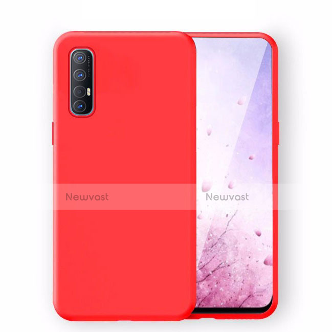 Ultra-thin Silicone Gel Soft Case 360 Degrees Cover S02 for Oppo Reno3 Pro Red