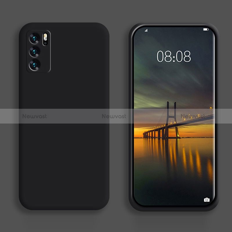 Ultra-thin Silicone Gel Soft Case 360 Degrees Cover S02 for Oppo Reno6 5G Black