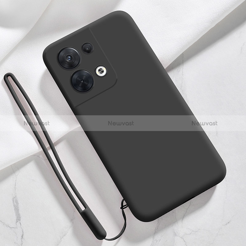 Ultra-thin Silicone Gel Soft Case 360 Degrees Cover S02 for Oppo Reno8 Pro+ Plus 5G Black