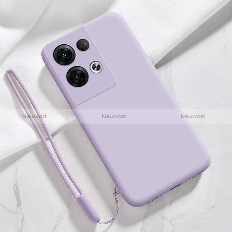 Ultra-thin Silicone Gel Soft Case 360 Degrees Cover S02 for Oppo Reno8 Pro+ Plus 5G Clove Purple