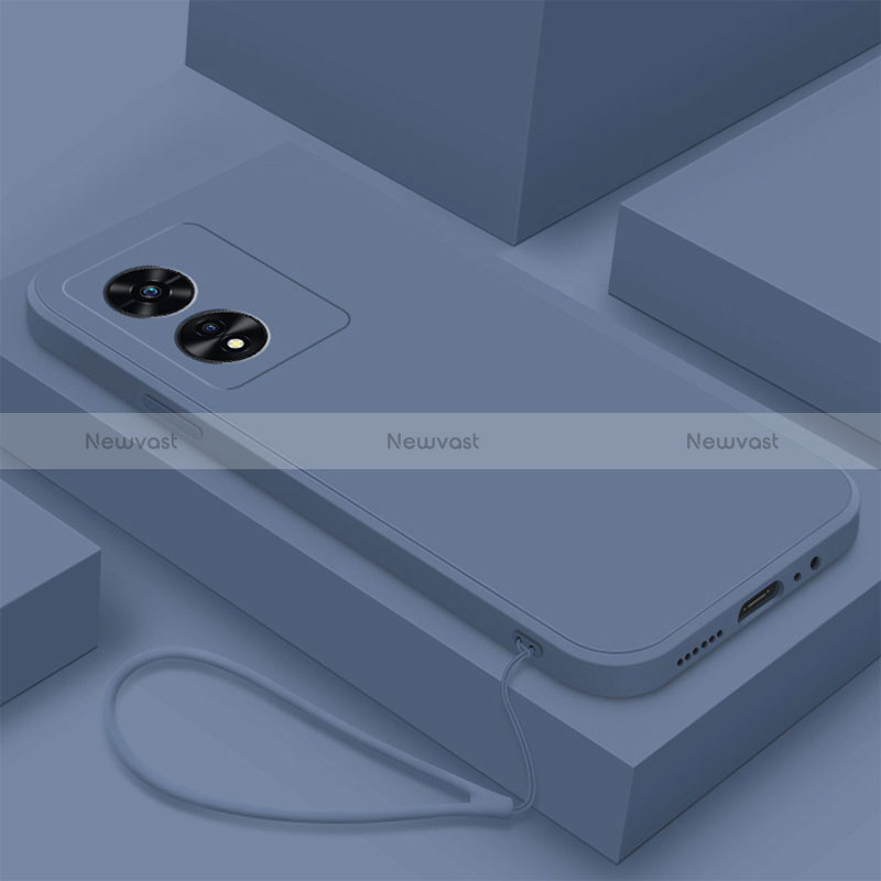 Ultra-thin Silicone Gel Soft Case 360 Degrees Cover S02 for Oppo Reno8 T 5G Lavender Gray