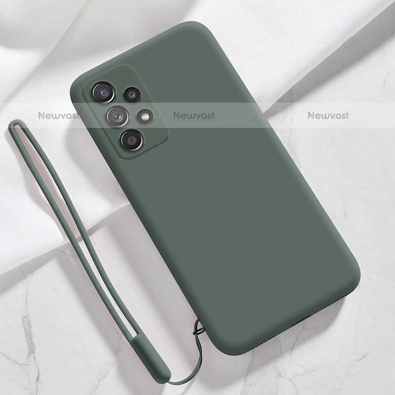 Ultra-thin Silicone Gel Soft Case 360 Degrees Cover S02 for Samsung Galaxy A23 5G Midnight Green