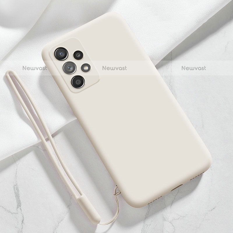 Ultra-thin Silicone Gel Soft Case 360 Degrees Cover S02 for Samsung Galaxy A23 5G White