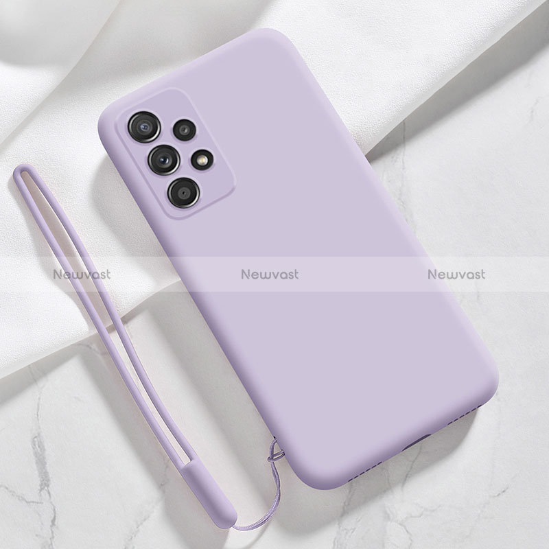 Ultra-thin Silicone Gel Soft Case 360 Degrees Cover S02 for Samsung Galaxy A32 4G Clove Purple