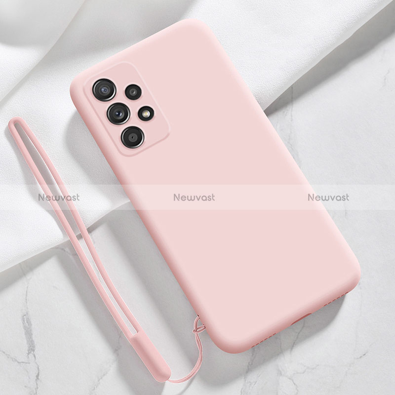 Ultra-thin Silicone Gel Soft Case 360 Degrees Cover S02 for Samsung Galaxy A32 4G Pink