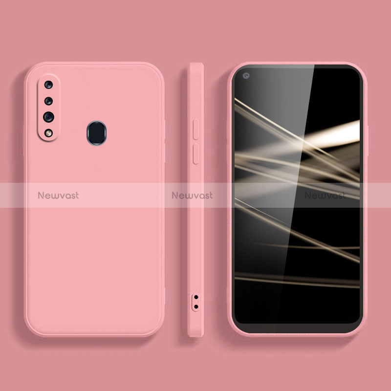 Ultra-thin Silicone Gel Soft Case 360 Degrees Cover S02 for Samsung Galaxy A60 Pink