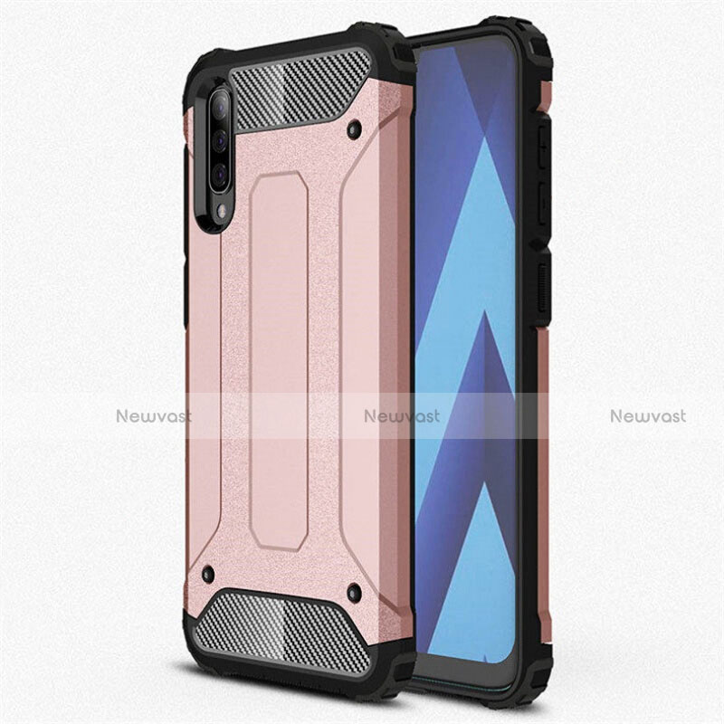 Ultra-thin Silicone Gel Soft Case 360 Degrees Cover S02 for Samsung Galaxy A70S Rose Gold