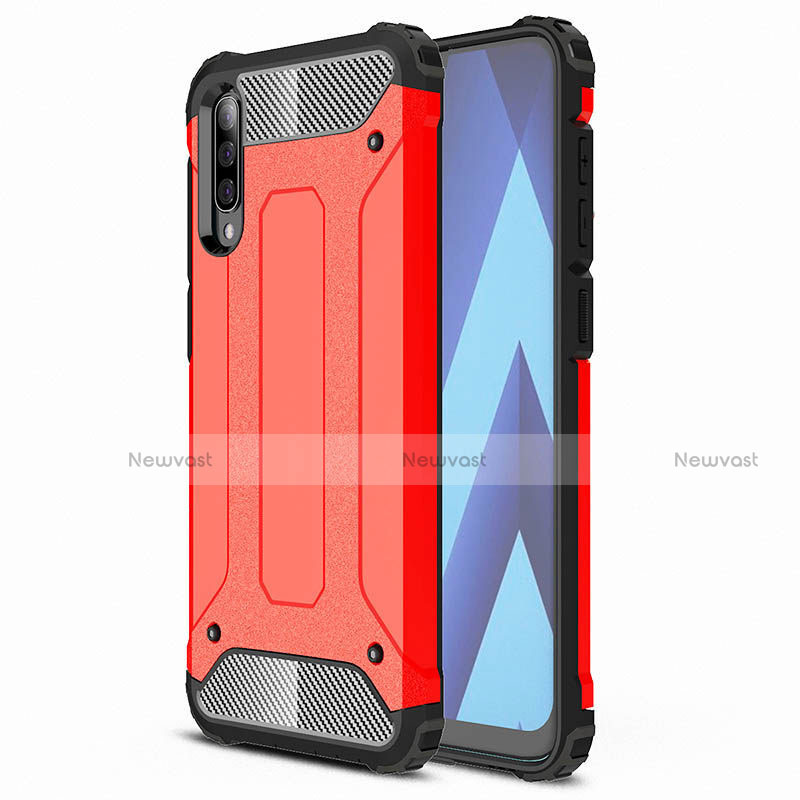 Ultra-thin Silicone Gel Soft Case 360 Degrees Cover S02 for Samsung Galaxy A90 5G Red