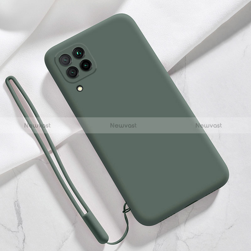 Ultra-thin Silicone Gel Soft Case 360 Degrees Cover S02 for Samsung Galaxy M22 4G Midnight Green