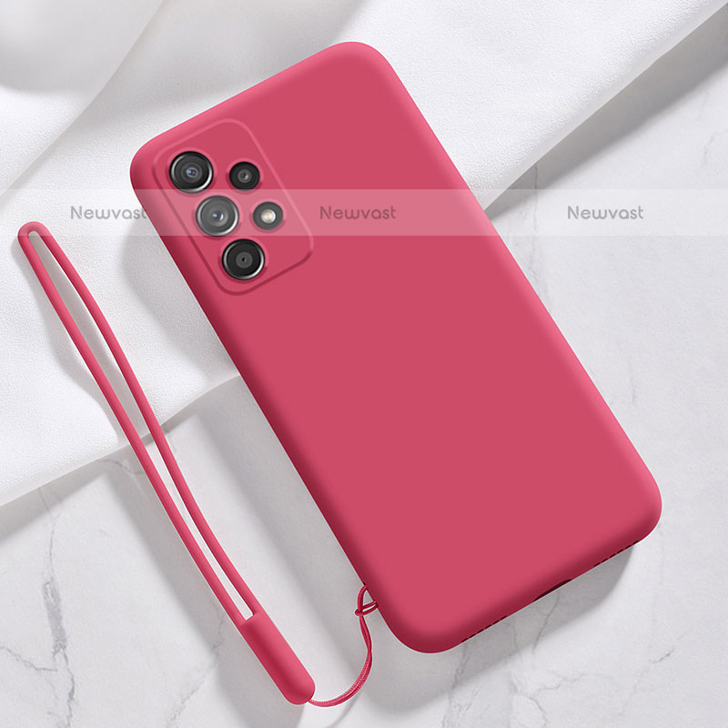 Ultra-thin Silicone Gel Soft Case 360 Degrees Cover S02 for Samsung Galaxy M32 5G Hot Pink