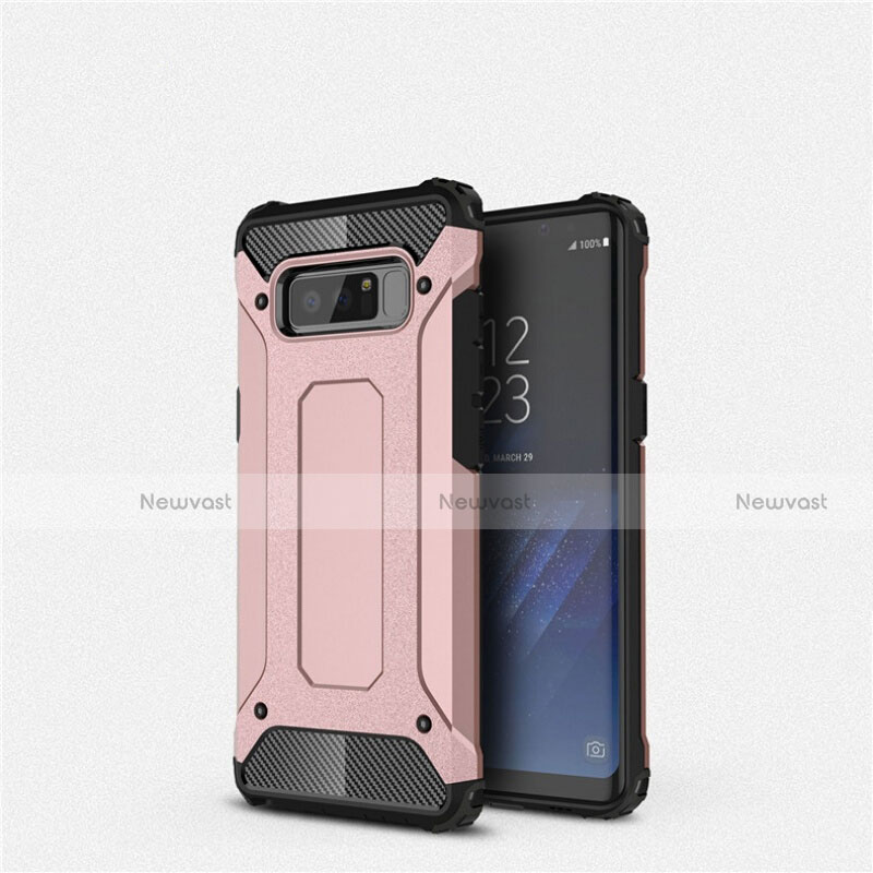 Ultra-thin Silicone Gel Soft Case 360 Degrees Cover S02 for Samsung Galaxy Note 8 Rose Gold