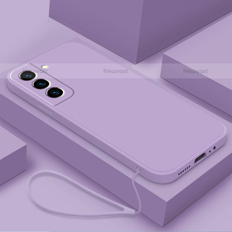 Ultra-thin Silicone Gel Soft Case 360 Degrees Cover S02 for Samsung Galaxy S21 Plus 5G Purple