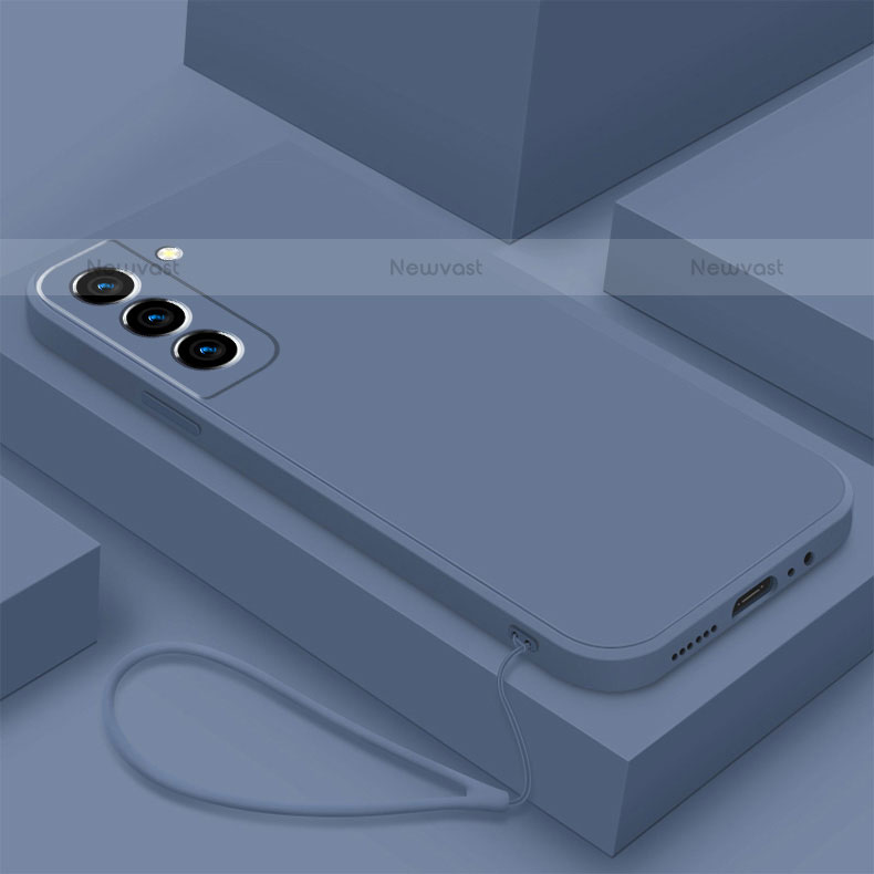 Ultra-thin Silicone Gel Soft Case 360 Degrees Cover S02 for Samsung Galaxy S22 5G Lavender Gray