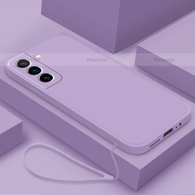 Ultra-thin Silicone Gel Soft Case 360 Degrees Cover S02 for Samsung Galaxy S22 5G Purple