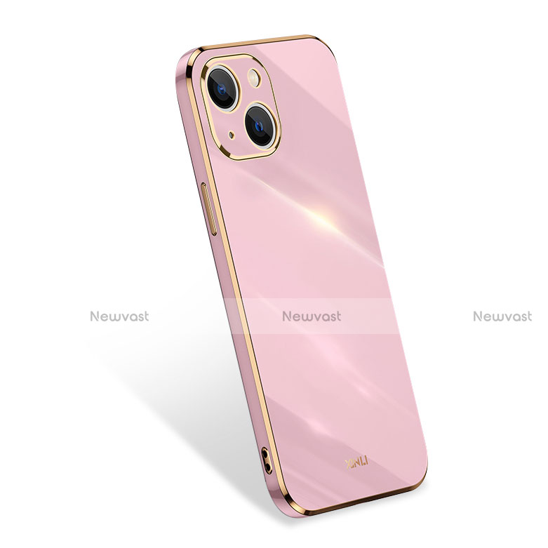 Ultra-thin Silicone Gel Soft Case 360 Degrees Cover S03 for Apple iPhone 13 Rose Gold