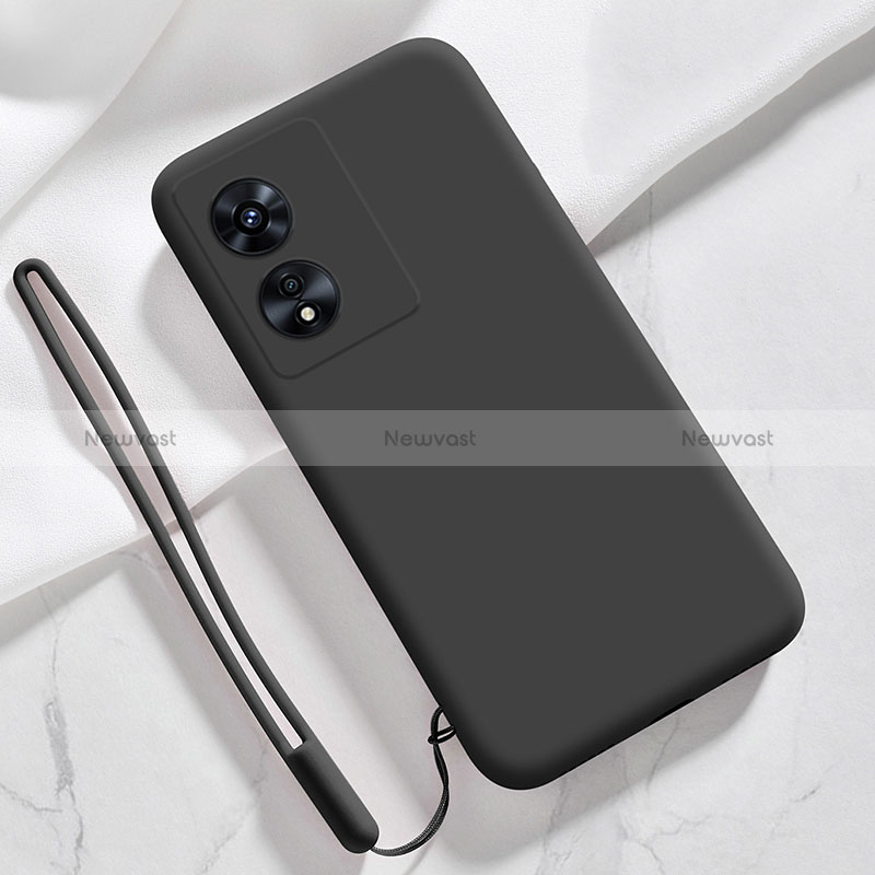 Ultra-thin Silicone Gel Soft Case 360 Degrees Cover S03 for Oppo A97 5G Black