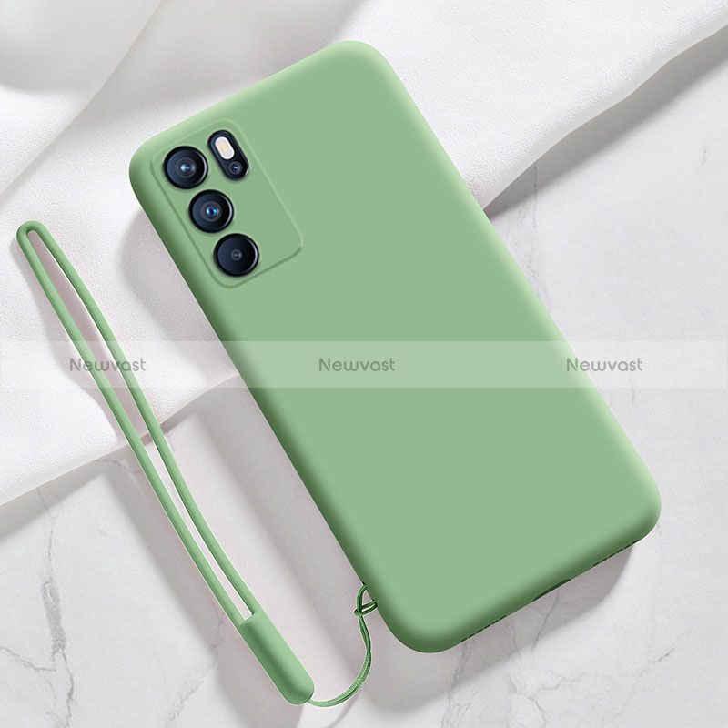 Ultra-thin Silicone Gel Soft Case 360 Degrees Cover S03 for Oppo Reno6 Pro 5G India Matcha Green