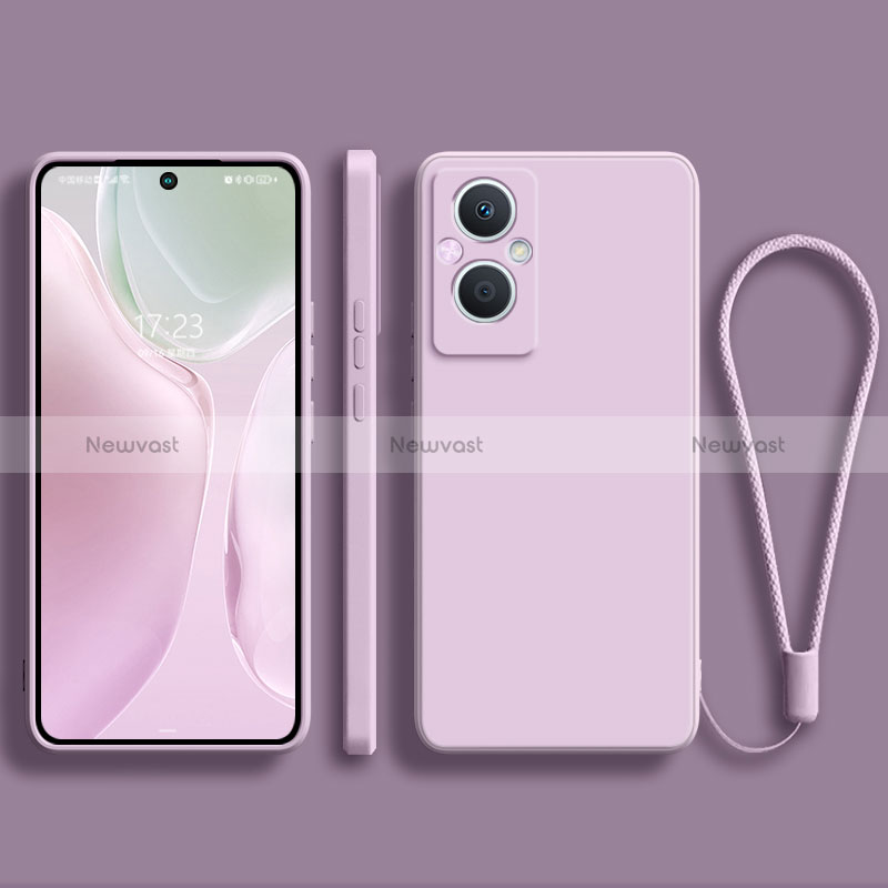 Ultra-thin Silicone Gel Soft Case 360 Degrees Cover S03 for Oppo Reno7 Lite 5G Clove Purple