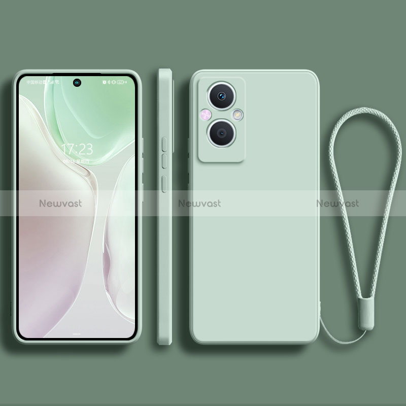 Ultra-thin Silicone Gel Soft Case 360 Degrees Cover S03 for Oppo Reno8 Lite 5G Matcha Green