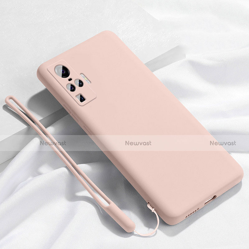 Ultra-thin Silicone Gel Soft Case 360 Degrees Cover S03 for Vivo X50 Pro 5G Pink