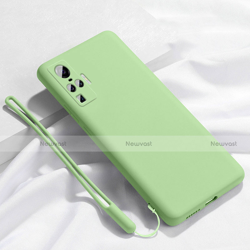 Ultra-thin Silicone Gel Soft Case 360 Degrees Cover S03 for Vivo X51 5G Cyan