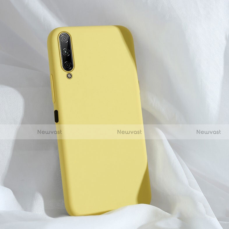 Ultra-thin Silicone Gel Soft Case 360 Degrees Cover S04 for Huawei P Smart Pro (2019) Yellow