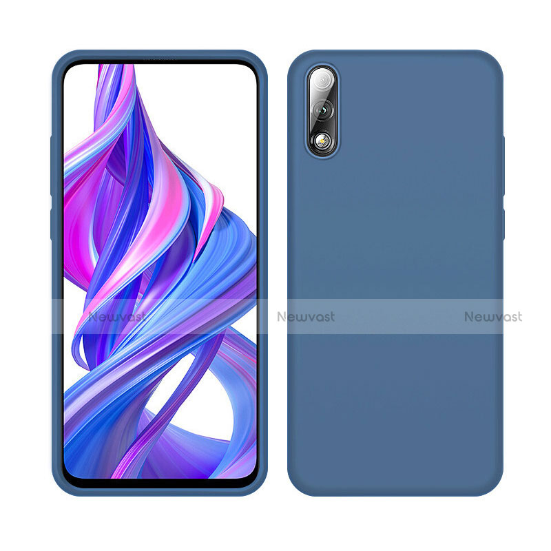 Ultra-thin Silicone Gel Soft Case 360 Degrees Cover S04 for Huawei P Smart Z (2019) Blue