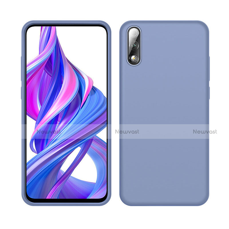 Ultra-thin Silicone Gel Soft Case 360 Degrees Cover S04 for Huawei P Smart Z (2019) Gray