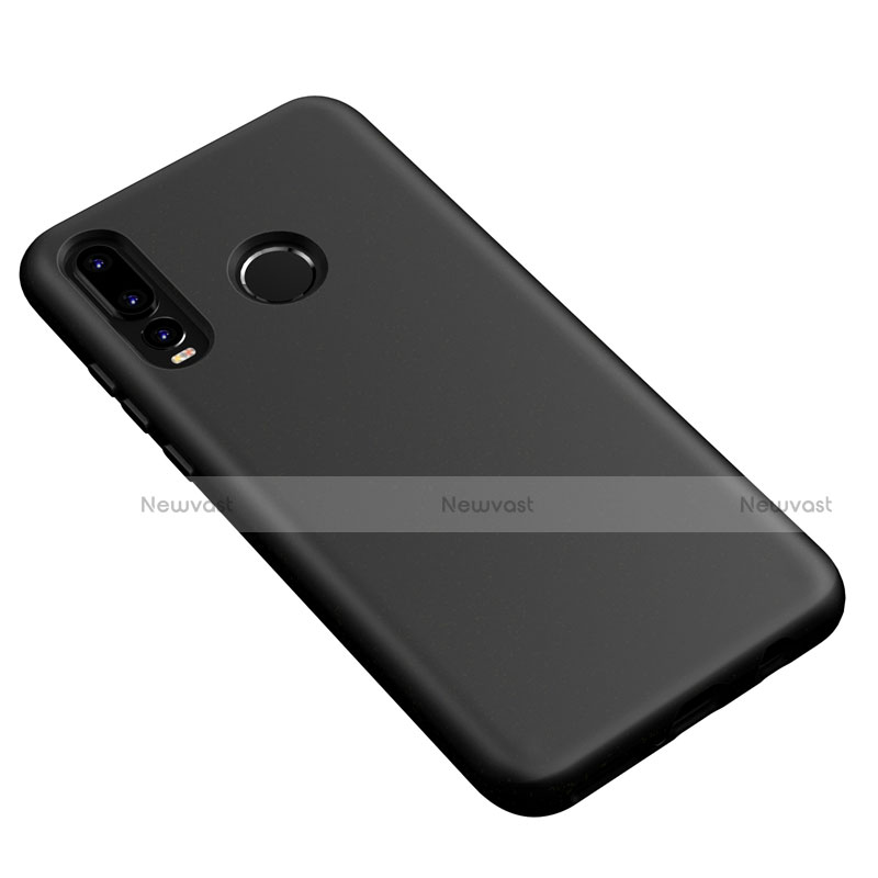 Ultra-thin Silicone Gel Soft Case 360 Degrees Cover S04 for Huawei P30 Lite Black