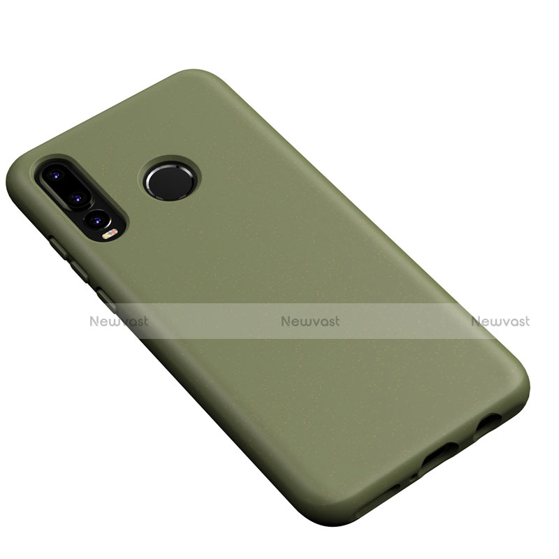 Ultra-thin Silicone Gel Soft Case 360 Degrees Cover S04 for Huawei P30 Lite Green