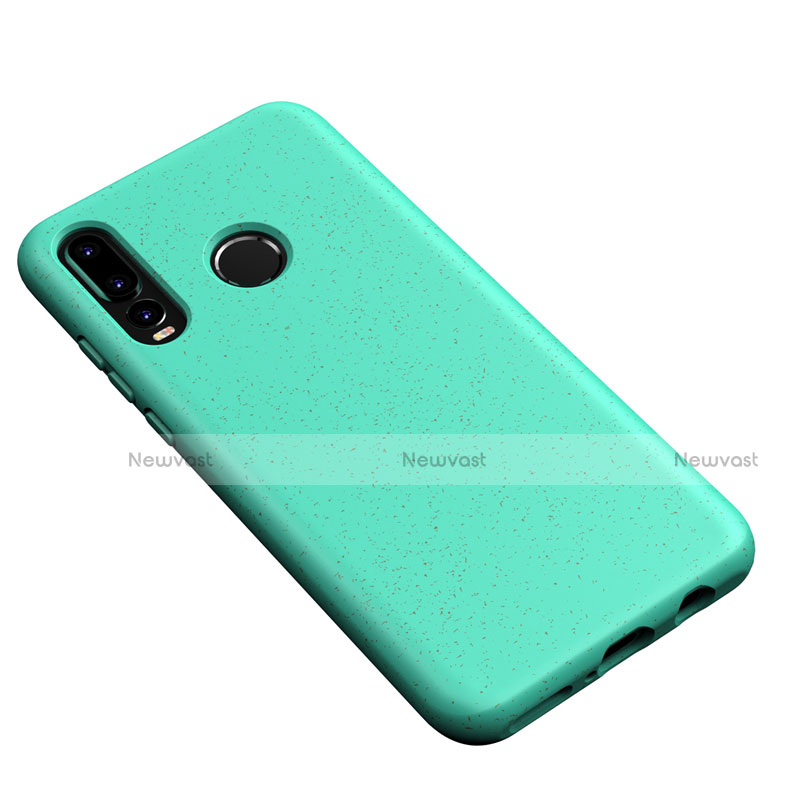Ultra-thin Silicone Gel Soft Case 360 Degrees Cover S04 for Huawei P30 Lite XL Cyan