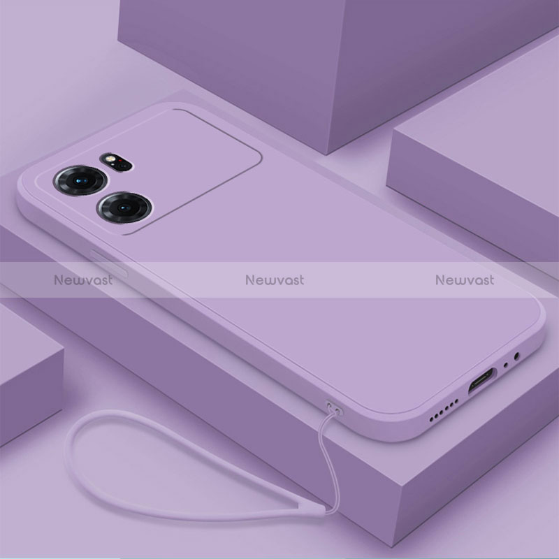 Ultra-thin Silicone Gel Soft Case 360 Degrees Cover S04 for Oppo K10 5G Clove Purple