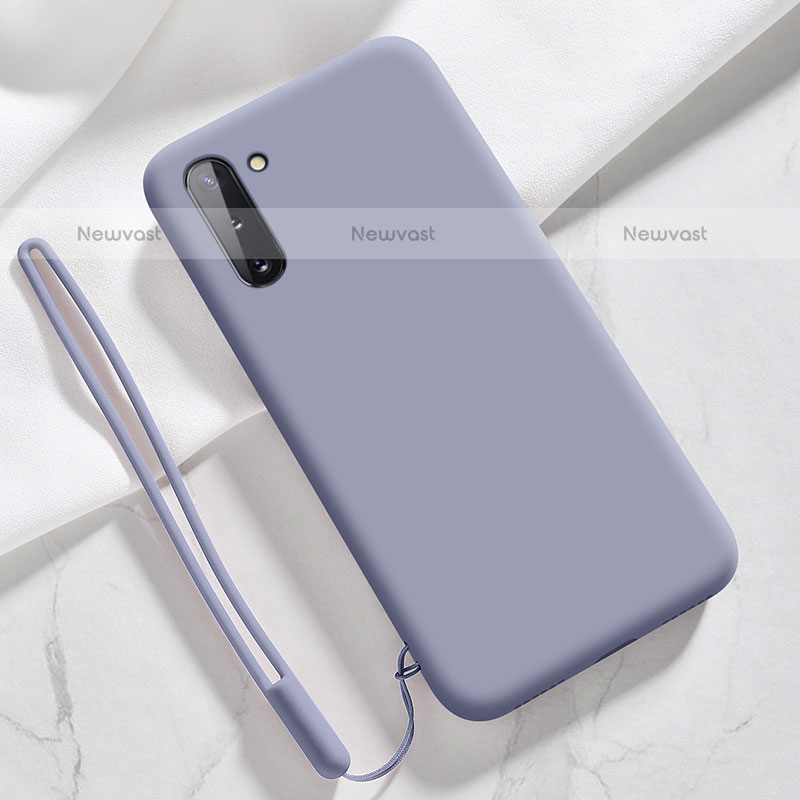 Ultra-thin Silicone Gel Soft Case 360 Degrees Cover S04 for Samsung Galaxy Note 10 5G Lavender Gray