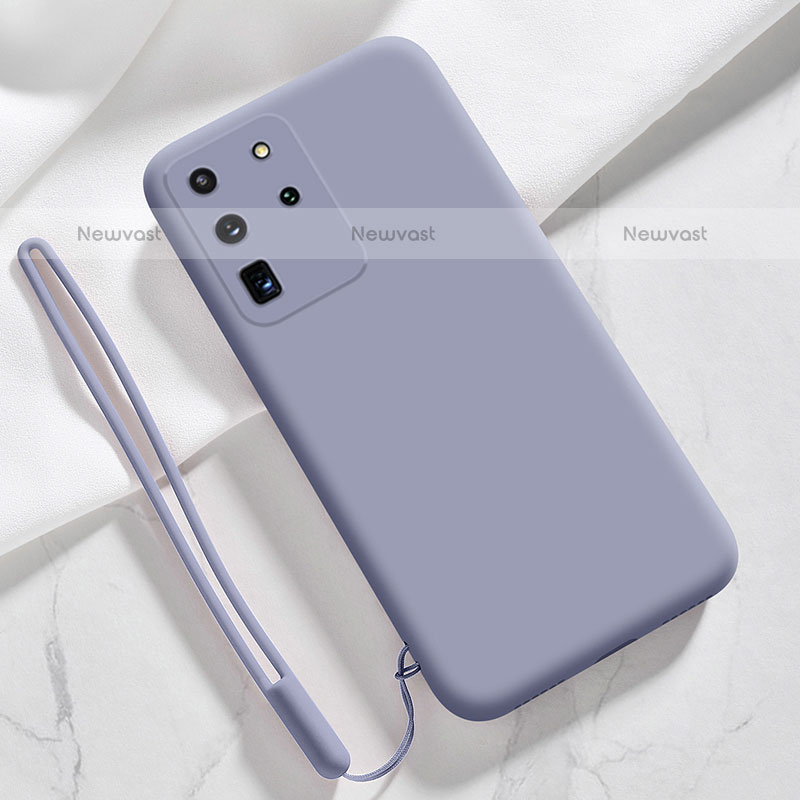 Ultra-thin Silicone Gel Soft Case 360 Degrees Cover S04 for Samsung Galaxy S20 Ultra Lavender Gray