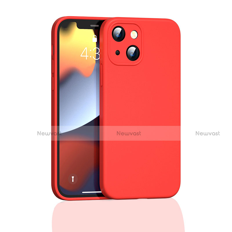 Ultra-thin Silicone Gel Soft Case 360 Degrees Cover S05 for Apple iPhone 13 Mini Red