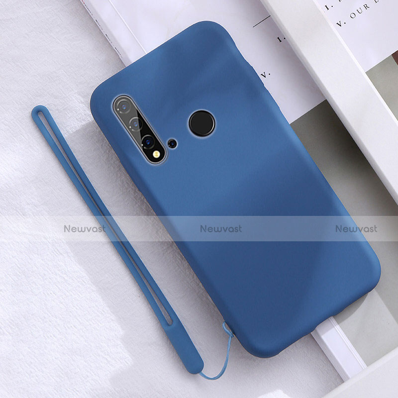 Ultra-thin Silicone Gel Soft Case 360 Degrees Cover S05 for Huawei Nova 5i Blue