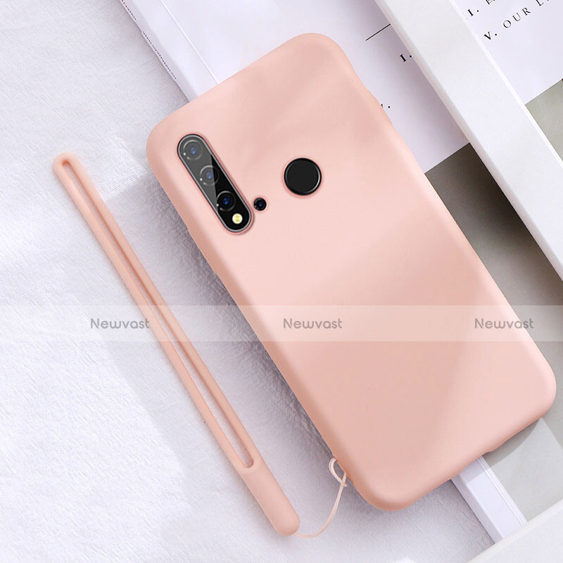 Ultra-thin Silicone Gel Soft Case 360 Degrees Cover S05 for Huawei Nova 5i Pink