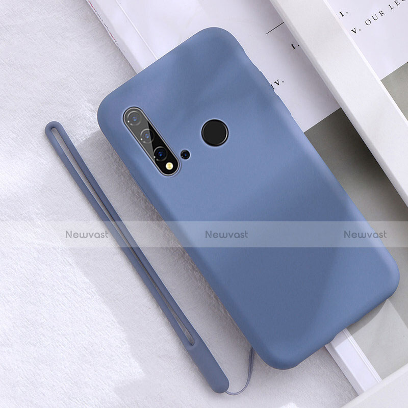 Ultra-thin Silicone Gel Soft Case 360 Degrees Cover S05 for Huawei Nova 5i Sky Blue