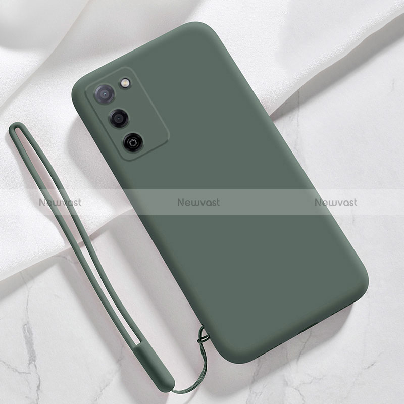 Ultra-thin Silicone Gel Soft Case 360 Degrees Cover S05 for Oppo A53s 5G Midnight Green