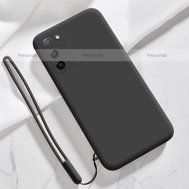 Ultra-thin Silicone Gel Soft Case 360 Degrees Cover S05 for Oppo A55 5G Black