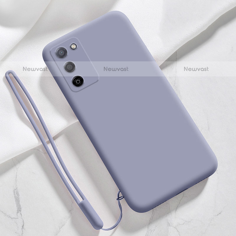 Ultra-thin Silicone Gel Soft Case 360 Degrees Cover S05 for Oppo A55 5G Lavender Gray