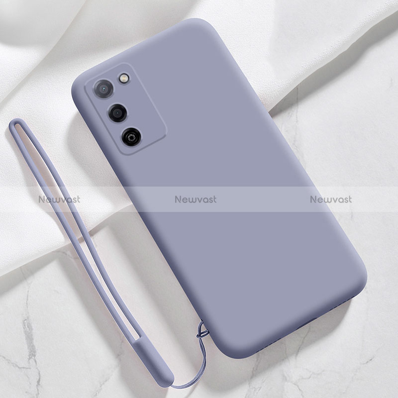 Ultra-thin Silicone Gel Soft Case 360 Degrees Cover S05 for Oppo A56 5G Lavender Gray