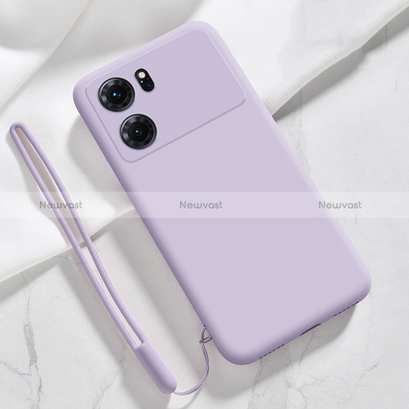 Ultra-thin Silicone Gel Soft Case 360 Degrees Cover S05 for Oppo K10 5G Clove Purple