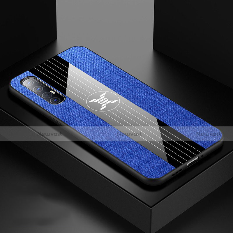 Ultra-thin Silicone Gel Soft Case 360 Degrees Cover S05 for Oppo Reno3 Pro Blue