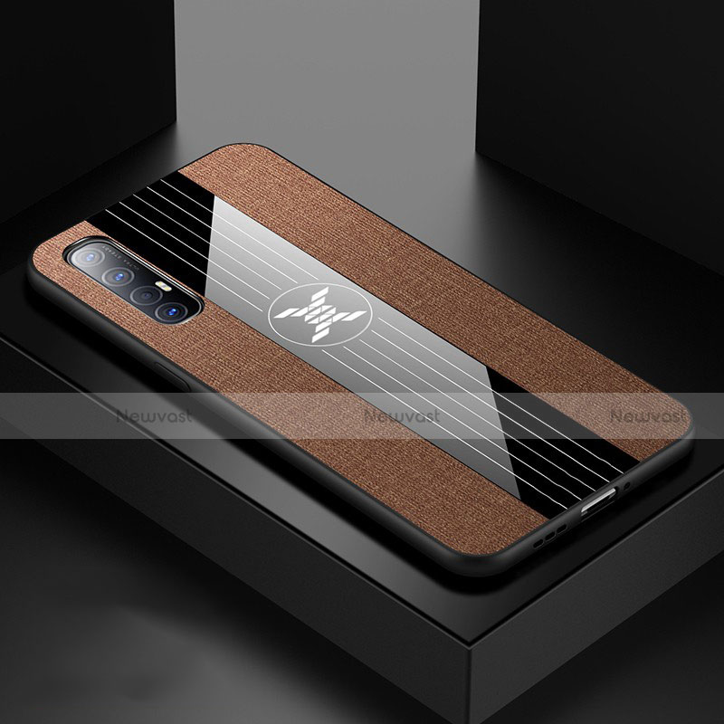 Ultra-thin Silicone Gel Soft Case 360 Degrees Cover S05 for Oppo Reno3 Pro Brown